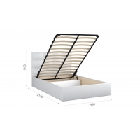Мягкая кровать Вена 1400 (подъемник) Teos white - Изображение 1