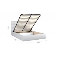 Мягкая кровать Вена 1600 (подъемник) Teos white - Изображение 1