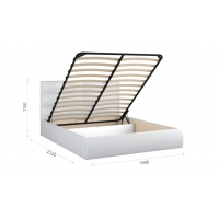 Мягкая кровать Вена 1800 (подъемник) Teos white - Изображение 1