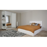 Мягкая кровать Женева 1400 (подъемник) Teos white - Изображение 1