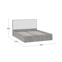 Кровать Хилтон 1600 Тип 1 (Ателье светлый, Белый) - Изображение 2