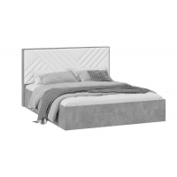 Кровать Хилтон 1600 Тип 1 (Ателье светлый, Белый)