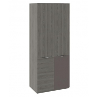 Шкаф для одежды Либерти (с 1 дверью и 1 с ЛКП Хадсон, Фон серый) - Изображение 1