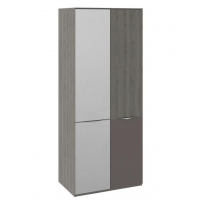 Шкаф для одежды Либерти (с 1 зеркальной дверью и 1 с ЛКП Хадсон, Фон серый) - Изображение 2