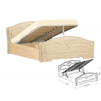 Кровать №1 1600 с подъемным механизмом Лира (клен глянец)