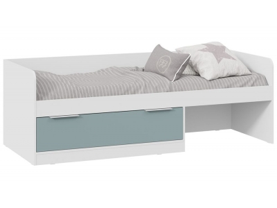 Кровать комбинированная Марли Тип 1 (Белый, Серо-голубой)