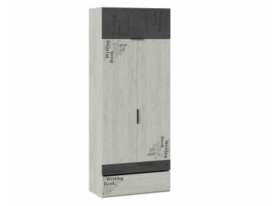 Шкаф комбинированный для одежды Оксфорд-2 (Матера, Дуб крафт белый с рисунком)