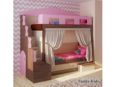 Двухъярусная детская кровать Фанки Хоум 11002