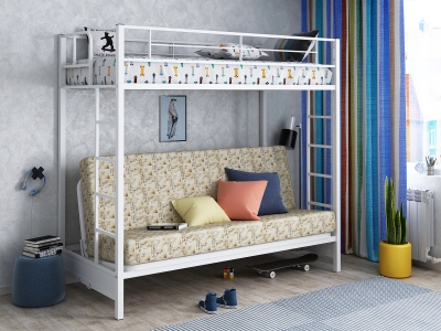 Двухъярусная кровать Мадлен с диваном