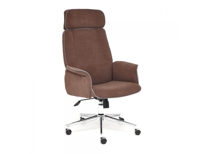 Кресло офисное CHARM, коричневый флок