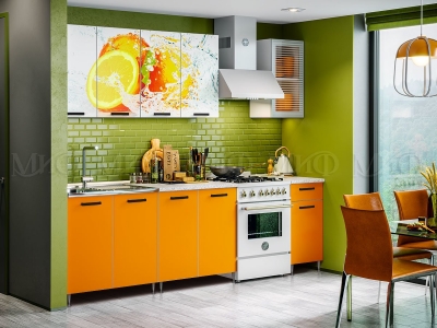 Кухонный гарнитур Рио-1  Апельсин 2,0 (ЛДСП)