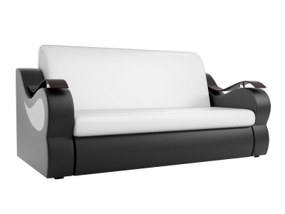 Прямой диван Меркурий (белый/черный) экокожа
