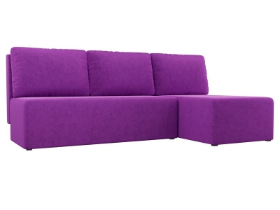 Угловой диван Поло (микровельвет фиолетовый)