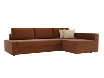 Угловой диван Версаль (рогожка коричневый)