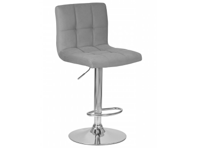 Барный стул LM-5006 CANDY экокожа, серый велюр