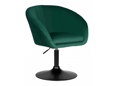 Кресло дизайнерское EDISON BLACK LM-8600 (зеленый велюр)