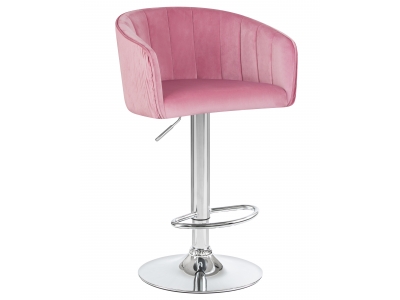 Барный стул LM-5025 DARSY розовый велюр