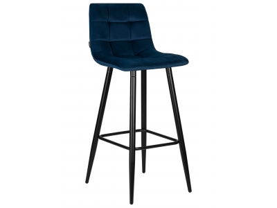 Барный стул LML-8078 NICOLE темно-синий велюр