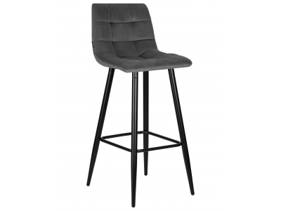 Барный стул LML-8078 NICOLE темно-серый велюр