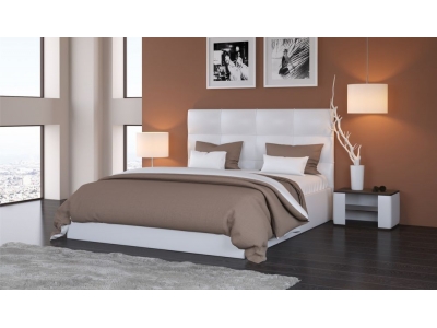 Мягкая кровать Вена 1400 (подъемник) Teos white