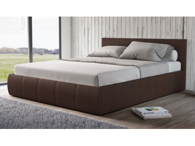 Мягкая кровать Верона 1600 (подъемник) Teos dark brown