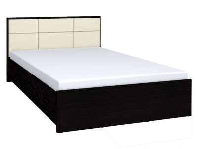 Кровать 1600 люкс Амели 201 с основанием металл (венге)