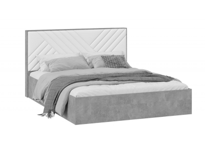 Кровать Хилтон 1600  Тип 1 (Ателье светлый, Белый)