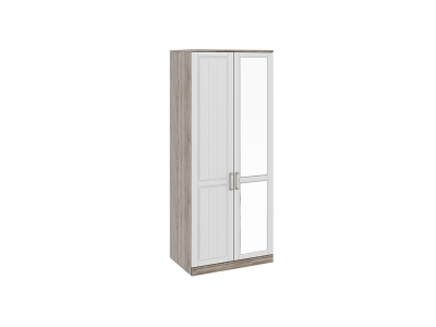 Шкаф для одежды с 1-ой глухой и 1-ой зеркальной дверями «Прованс» СМ-223.07.005R