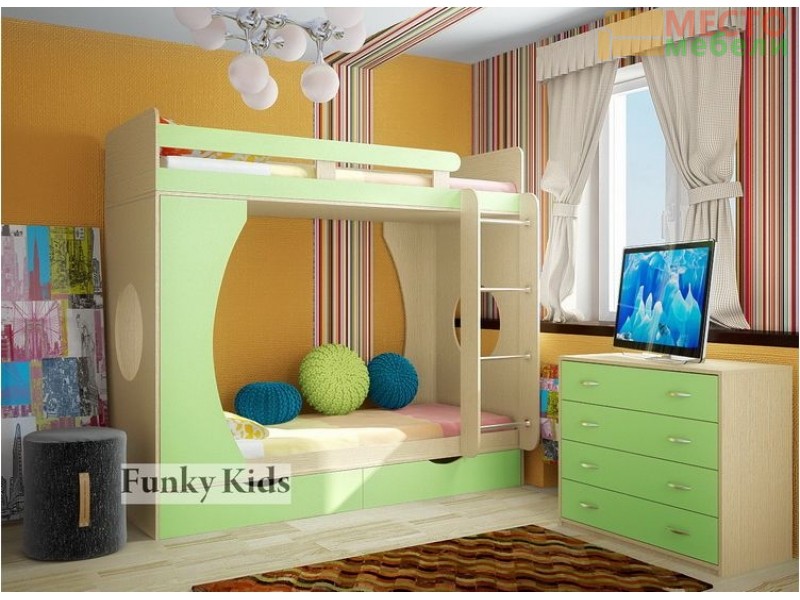 Детская модульная мебель Фанки Кидз 2 (композиция 1)