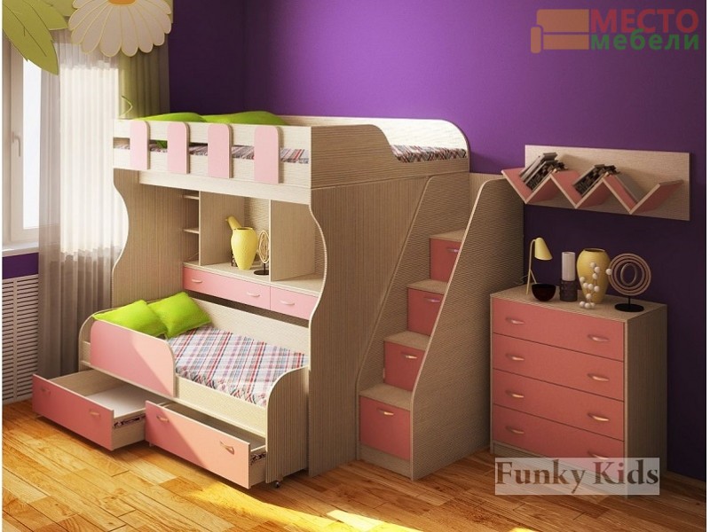 Детская модульная мебель Фанки Кидз 19 (композиция 5)