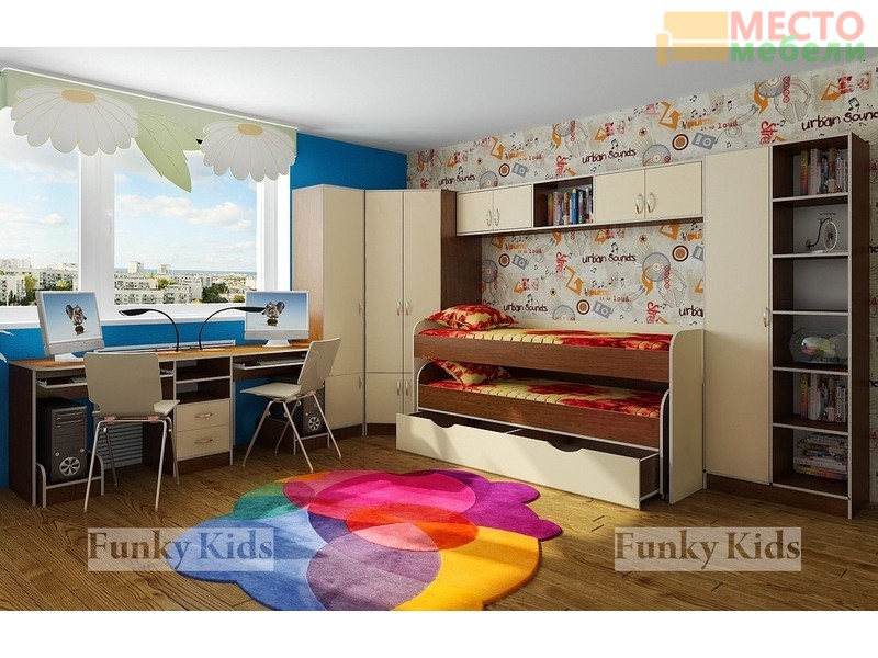 Детская модульная мебель Фанки Кидз 8 (композиция 7)