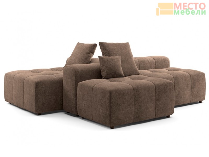 Модульный диван «Торонто 3» коричневый купить в Санкт-Петербурге