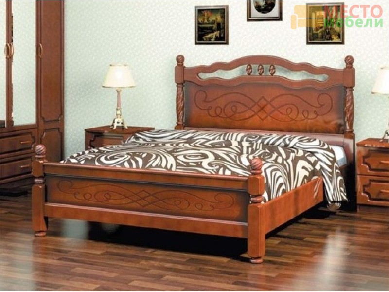 Кровать Карина-15 (орех) 160 см