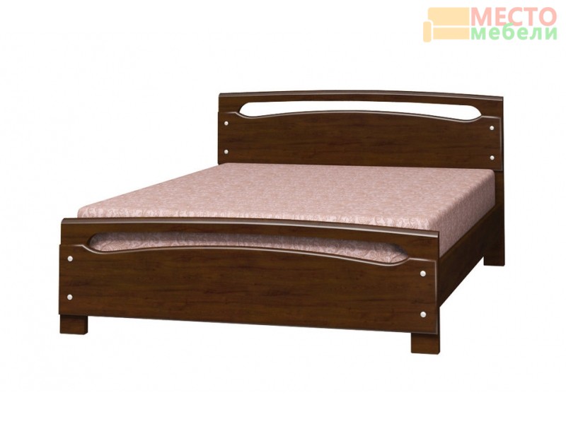 Кровать из массива Камелия-2 (дуб коньяк) 140 см