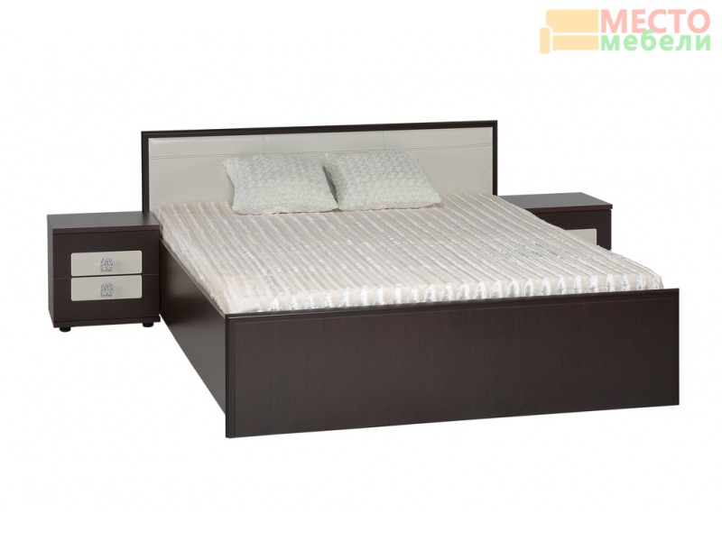 Кровать 1800 Люкс Амели 101 с основанием металл (венге)