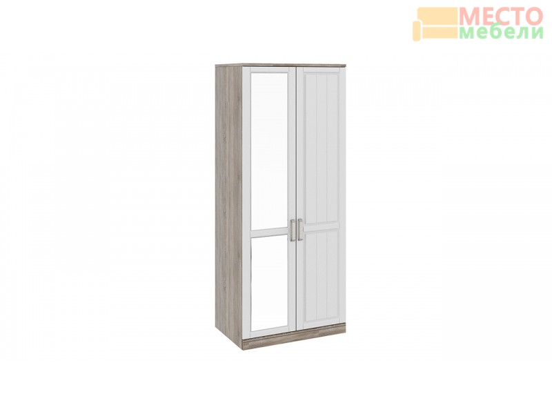 Шкаф для одежды с 1-ой глухой и 1-ой зеркальной дверями «Прованс» СМ-223.07.005L