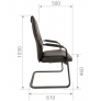 Кресло для посетителей CHAIRMAN VISTA V BLACK
