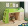 Кровать чердак игровая Зеленая
