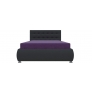Диван кровать тахта Рио (фиолетовый/черный) микровельвет экокожа