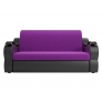 Прямой диван Меркурий (фиолетовый/черный) микровельвет экокожа