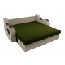 Прямой диван Меркурий (зеленый\бежевый) микровельвет - Изображение 4