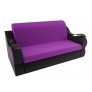 Прямой диван Меркурий (фиолетовый\черный) микровельвет - Изображение 3