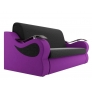 Прямой диван Меркурий (черный\фиолетовый) микровельвет - Изображение 4