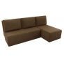 Угловой диван Поло (микровельвет коричневый) - Изображение 1