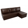 Угловой диван Поло (экокожа коричневый) - Изображение 1