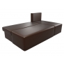 Угловой диван Поло (экокожа коричневый) - Изображение 2