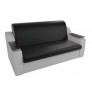 Прямой диван Сенатор (черный/белый) экокожа - Изображение 2