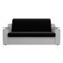 Прямой диван Сенатор (черный/белый) микровельвет - Изображение 4