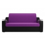 Прямой диван Сенатор (фиолетовый/черный) микровельвет экокожа - Изображение 2