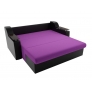 Прямой диван Сенатор (фиолетовый/черный) микровельвет экокожа - Изображение 4